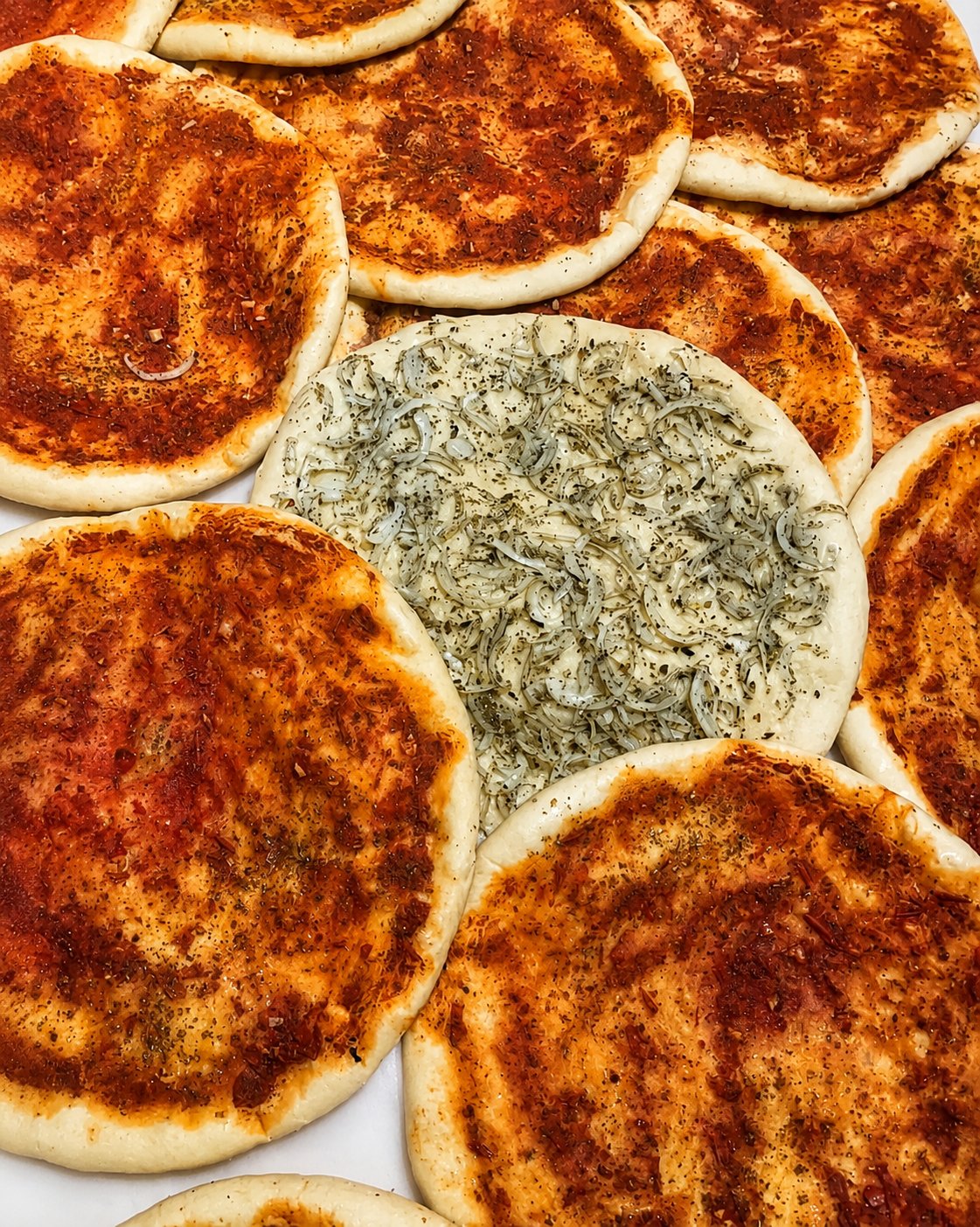 Prepizzas con cebolla